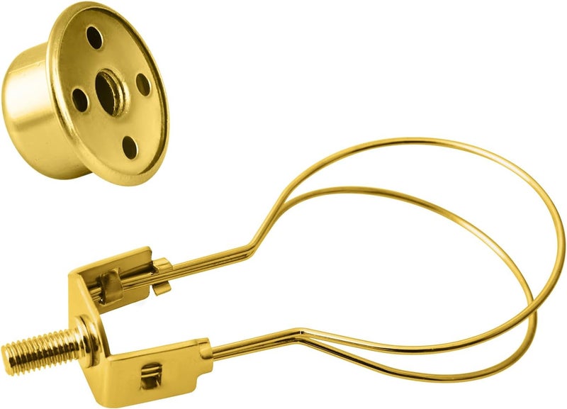OmiSun Lamp Shade Light Bulb Clip Adapter, 2 Pack Clip on Lampshade Adapter Includes Finial and Lampshade Levellers to Keep Lamp Shade in Place, Lamp Shade Holder for Clip On Light Bulbs (Brass) - Image 3